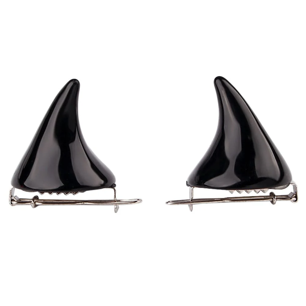 1 Pair Small Demon OX Horn Hairpins For Halloween - Image 4