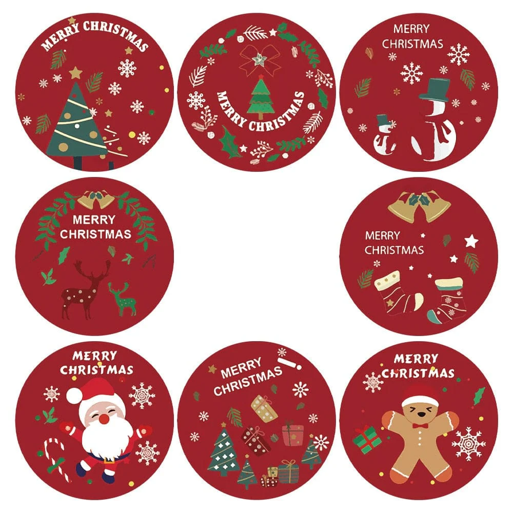 Merry Christmas Stickers Christmas Theme Seal Labels Stickers For DIY Gift Baking Package Envelope Stationery Decor - Image 10