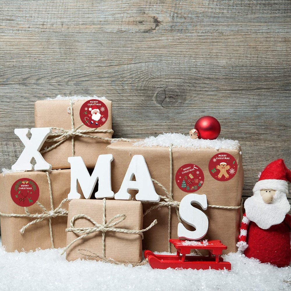 Merry Christmas Stickers Christmas Theme Seal Labels Stickers For DIY Gift Baking Package Envelope Stationery Decor - Image 2