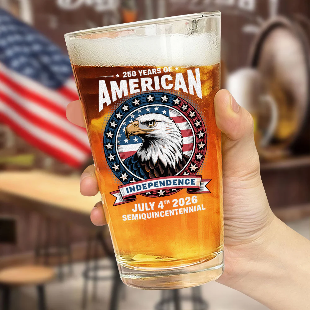 250 Years of America Anniversary Independence Day 2026 Beer Glass CH07 896758 - Image 3