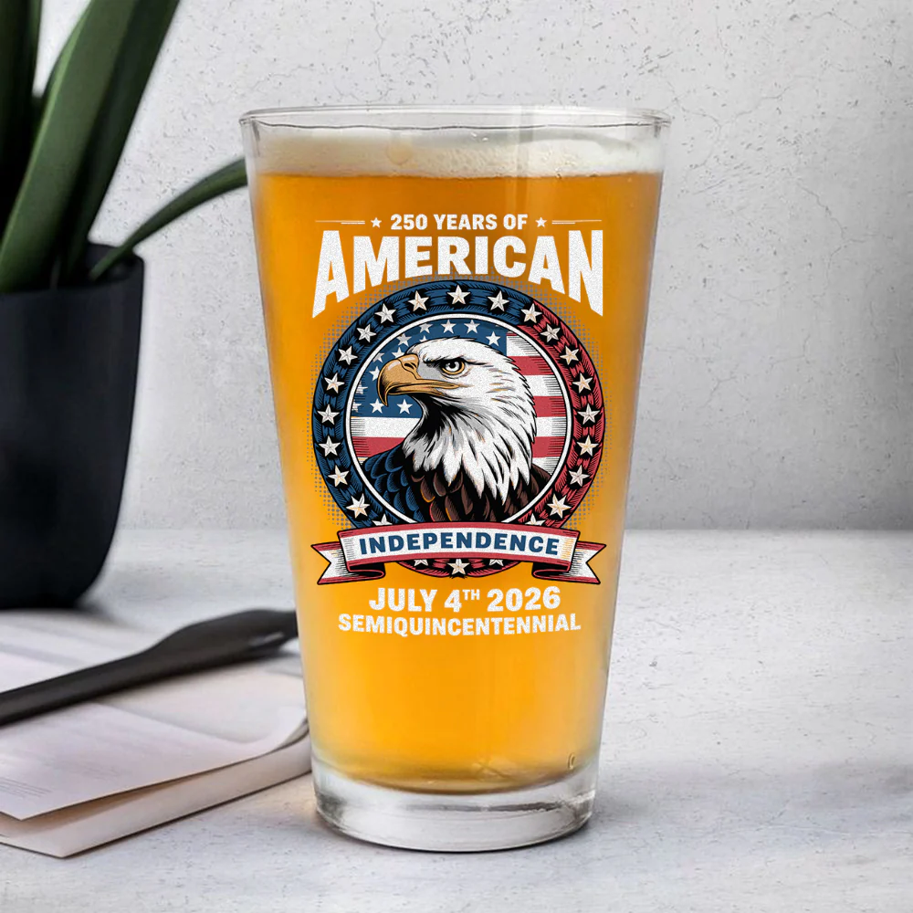 250 Years of America Anniversary Independence Day 2026 Beer Glass CH07 896758 - Image 5