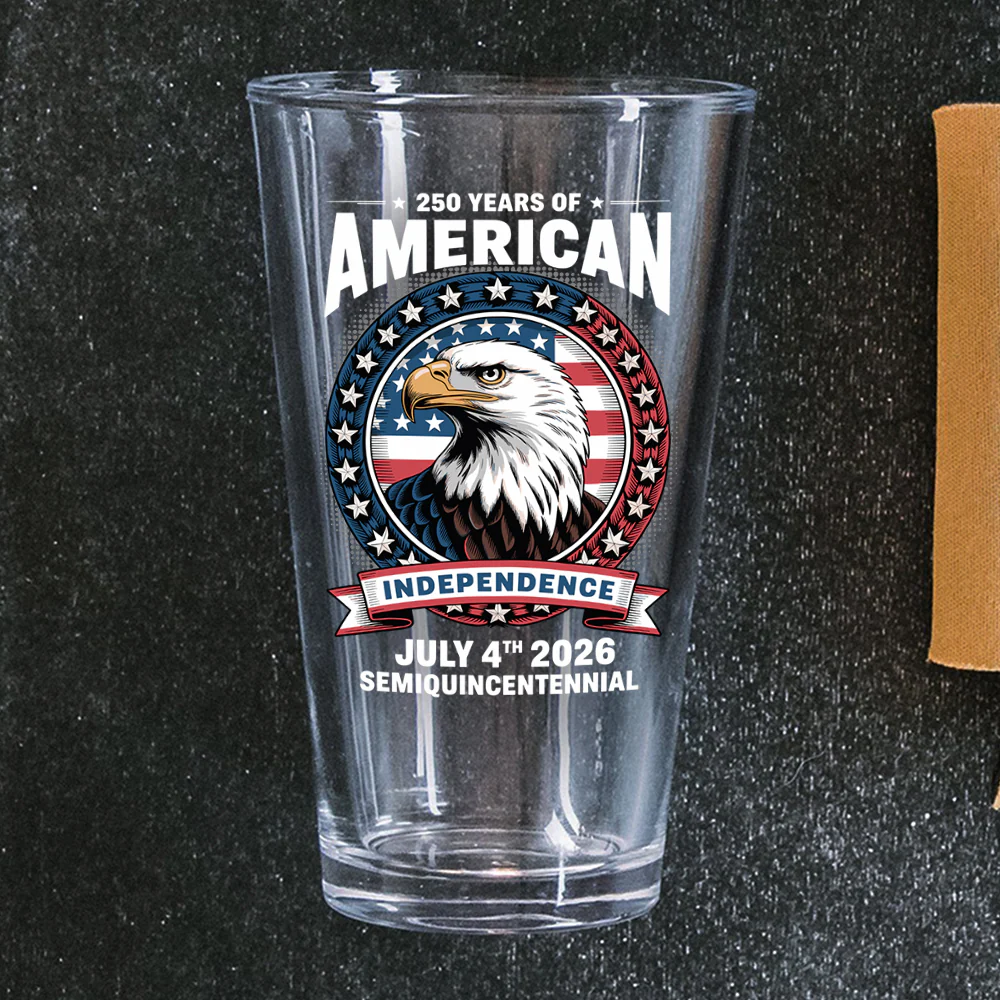 250 Years of America Anniversary Independence Day 2026 Beer Glass CH07 896758 - Image 7