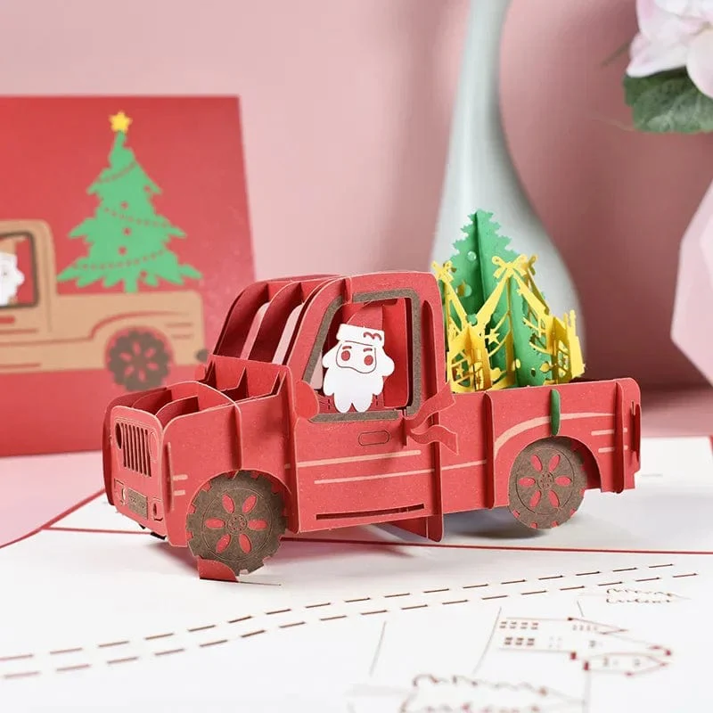 3D Pop UP Christmas Cards Santa Greeting Invitations Card Party Children Gifts New Year Thank You Card Anniversary Gift Postcard - Image 10