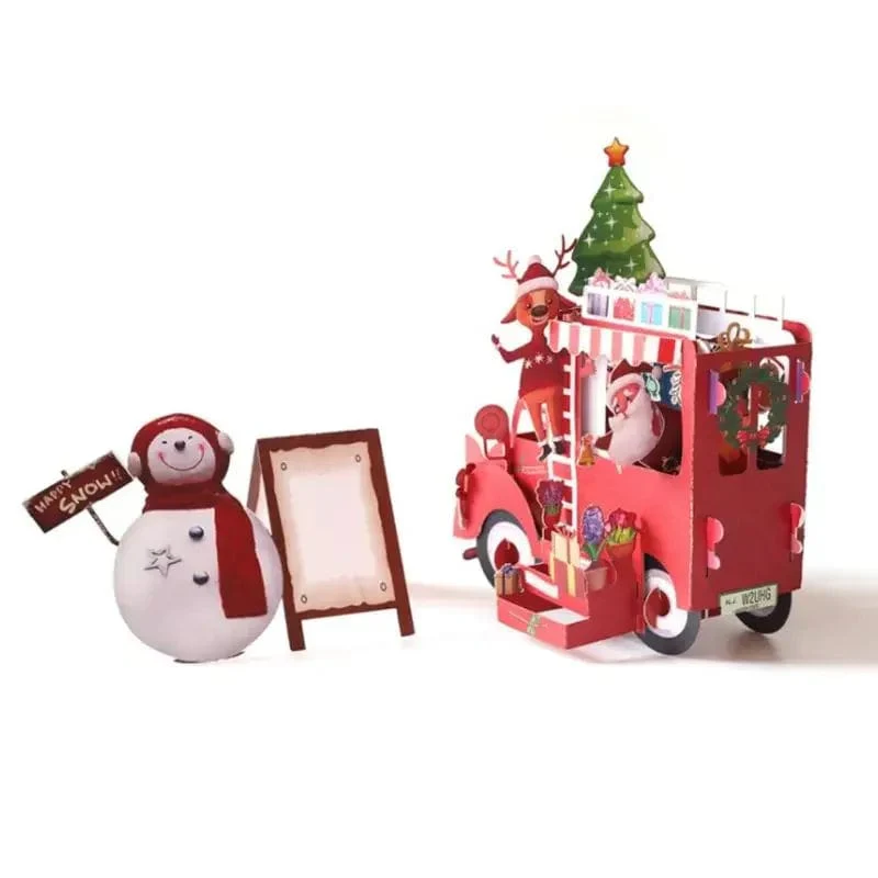 3D Pop UP Christmas Cards Santa Greeting Invitations Card Party Children Gifts New Year Thank You Card Anniversary Gift Postcard - Image 15