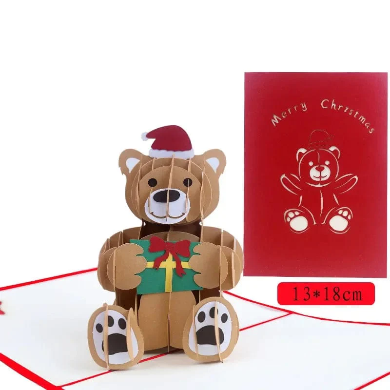 3D Pop UP Christmas Cards Santa Greeting Invitations Card Party Children Gifts New Year Thank You Card Anniversary Gift Postcard - Image 19