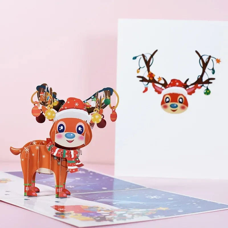 3D Pop UP Christmas Cards Santa Greeting Invitations Card Party Children Gifts New Year Thank You Card Anniversary Gift Postcard - Image 21