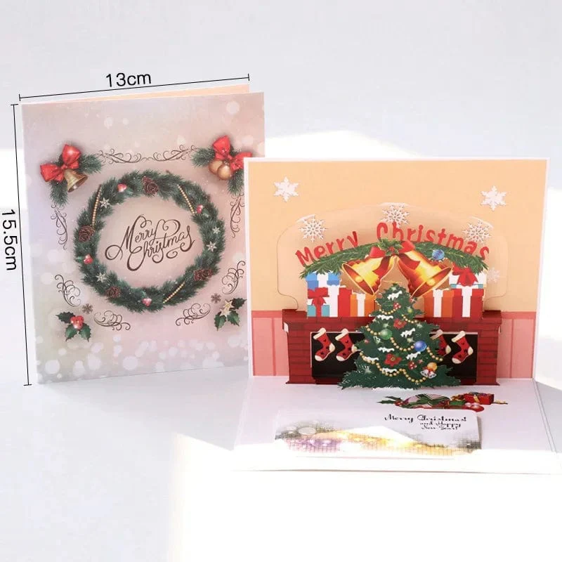 3D Pop UP Christmas Cards Santa Greeting Invitations Card Party Children Gifts New Year Thank You Card Anniversary Gift Postcard - Image 27