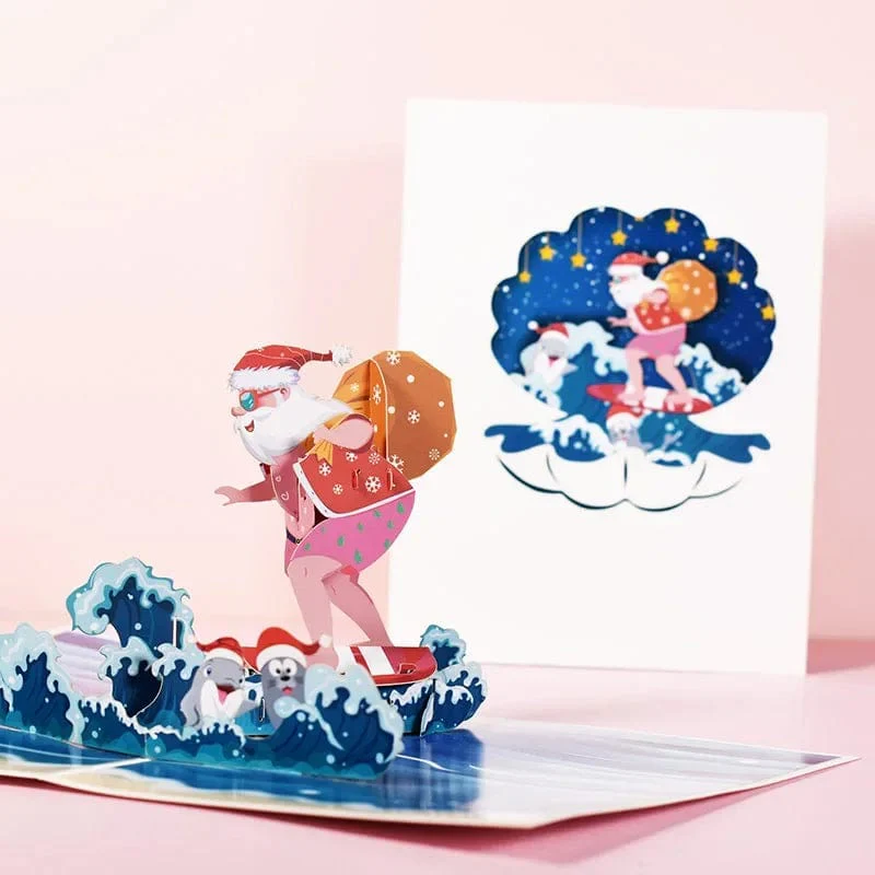 3D Pop UP Christmas Cards Santa Greeting Invitations Card Party Children Gifts New Year Thank You Card Anniversary Gift Postcard - Image 31