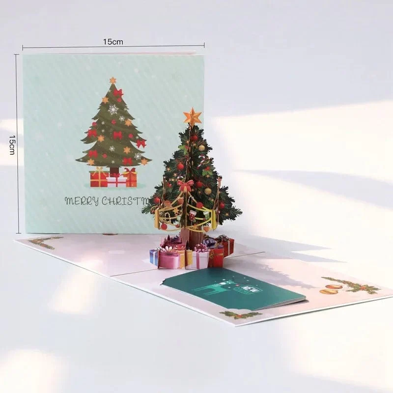 3D Pop UP Christmas Cards Santa Greeting Invitations Card Party Children Gifts New Year Thank You Card Anniversary Gift Postcard - Image 32