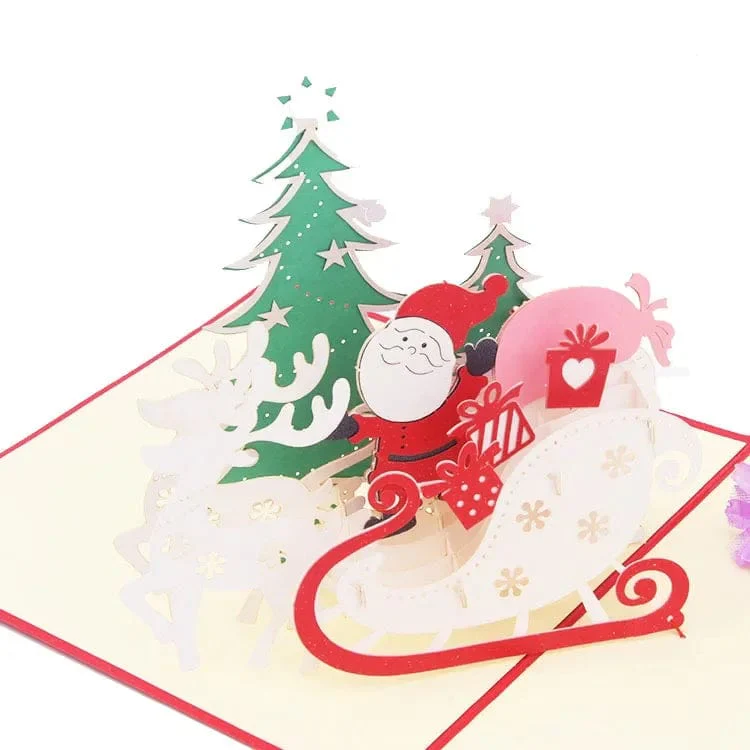 3D Pop UP Christmas Cards Santa Greeting Invitations Card Party Children Gifts New Year Thank You Card Anniversary Gift Postcard - Image 39