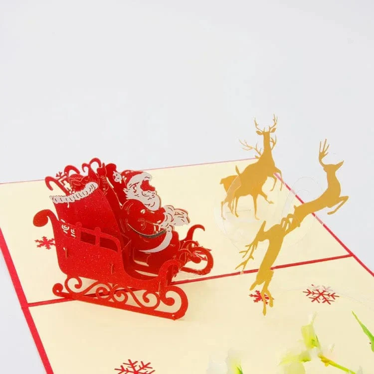 3D Pop UP Christmas Cards Santa Greeting Invitations Card Party Children Gifts New Year Thank You Card Anniversary Gift Postcard - Image 40