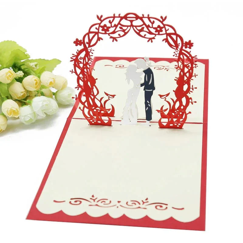 3D Pop Up Love Card with Envelope Valentines Day Birthday Anniversary Greeting Cards for Couples Wife Husband Handmade Gifts - Image 12