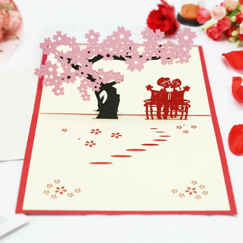 3D Pop Up Love Card with Envelope Valentines Day Birthday Anniversary Greeting Cards for Couples Wife Husband Handmade Gifts - Image 14
