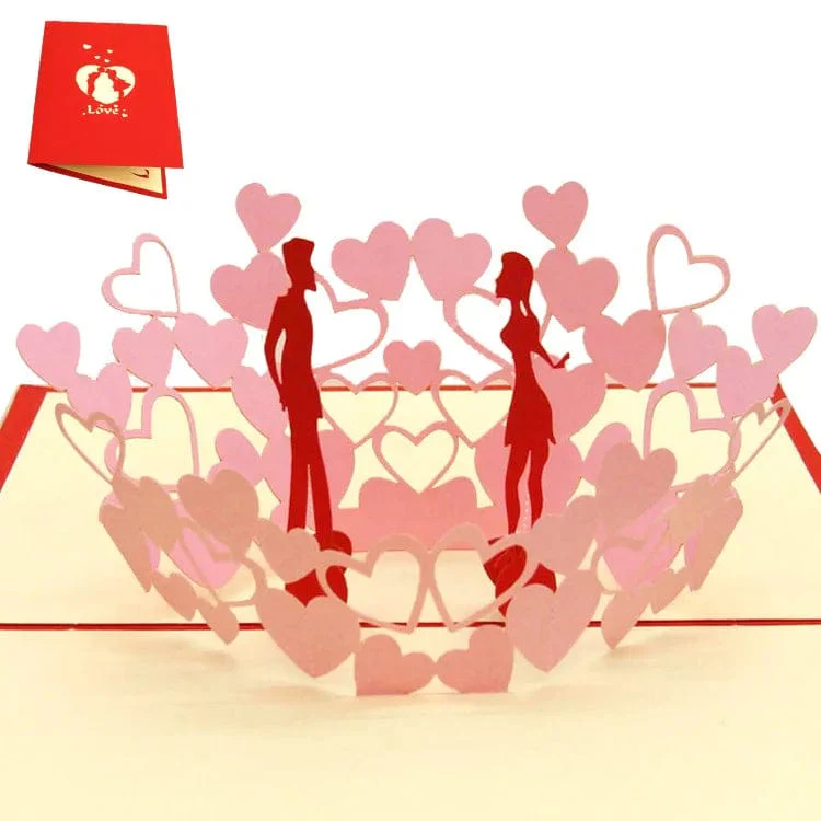 3D Pop Up Love Card with Envelope Valentines Day Birthday Anniversary Greeting Cards for Couples Wife Husband Handmade Gifts - Image 9