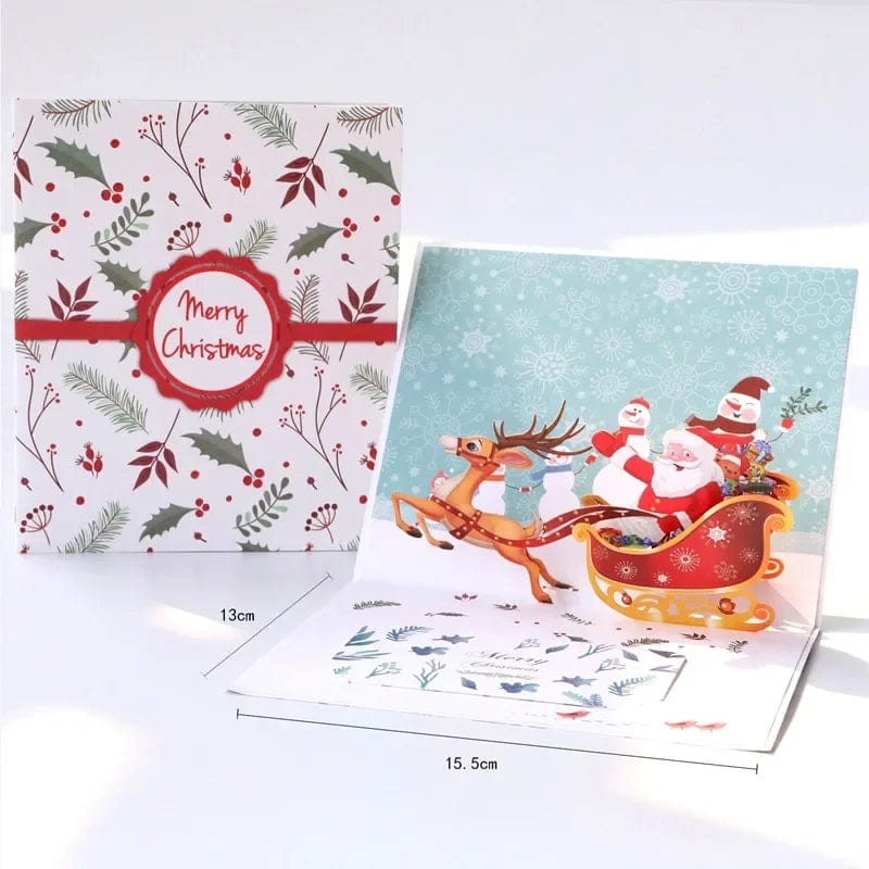 3D Pop UP Santa Cards Marry Christmas Greeting Cards Party Invitations Gifts New Year Greeting Card Anniversary Gifts Postcard - Image 21