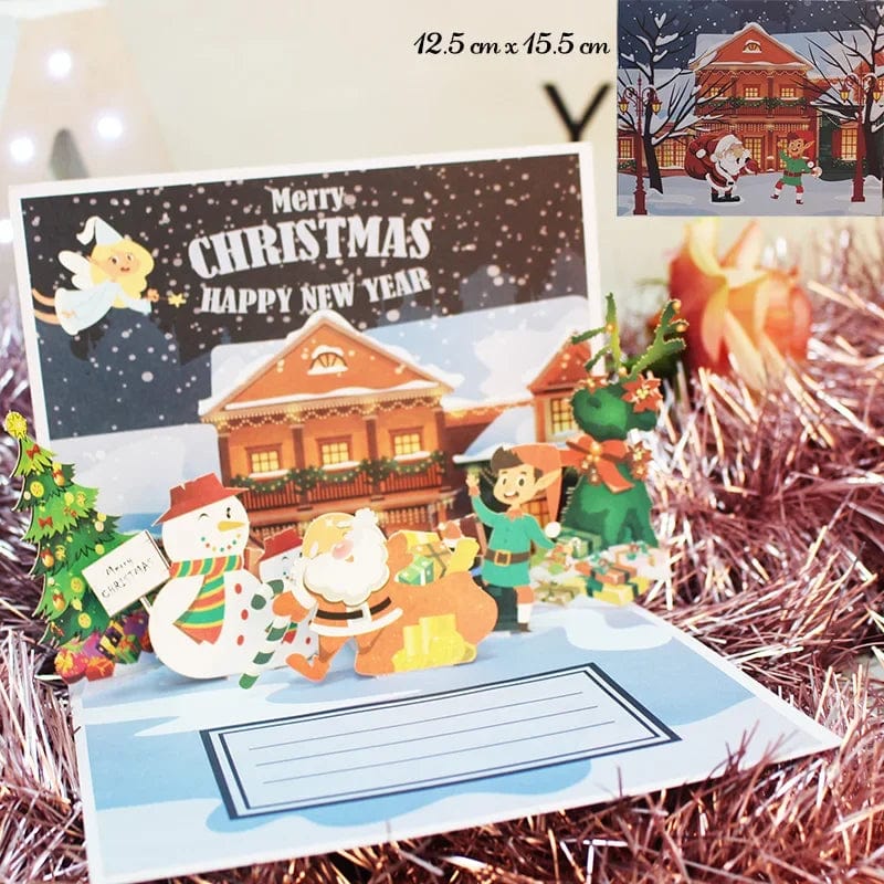 3D Pop UP Santa Cards Marry Christmas Greeting Cards Party Invitations Gifts New Year Greeting Card Anniversary Gifts Postcard - Image 23