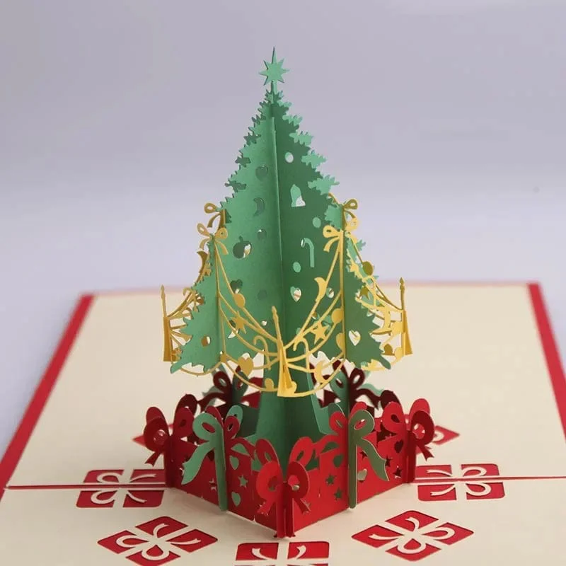 3D Pop UP Santa Cards Marry Christmas Greeting Cards Party Invitations Gifts New Year Greeting Card Anniversary Gifts Postcard - Image 3