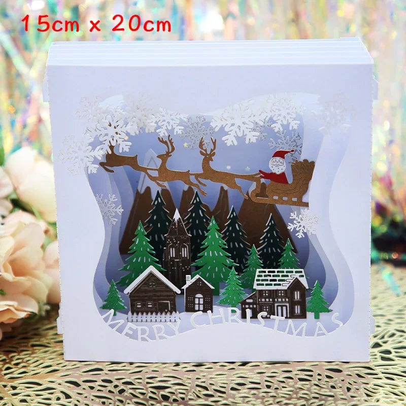 3D Pop UP Santa Cards Marry Christmas Greeting Cards Party Invitations Gifts New Year Greeting Card Anniversary Gifts Postcard - Image 31