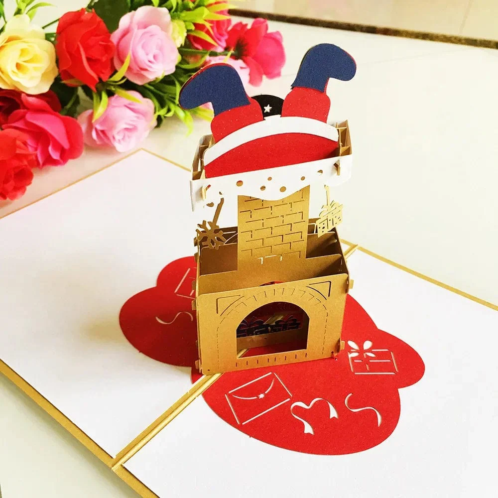3D Pop UP Santa Cards Marry Christmas Greeting Cards Party Invitations Gifts New Year Greeting Card Anniversary Gifts Postcard - Image 37