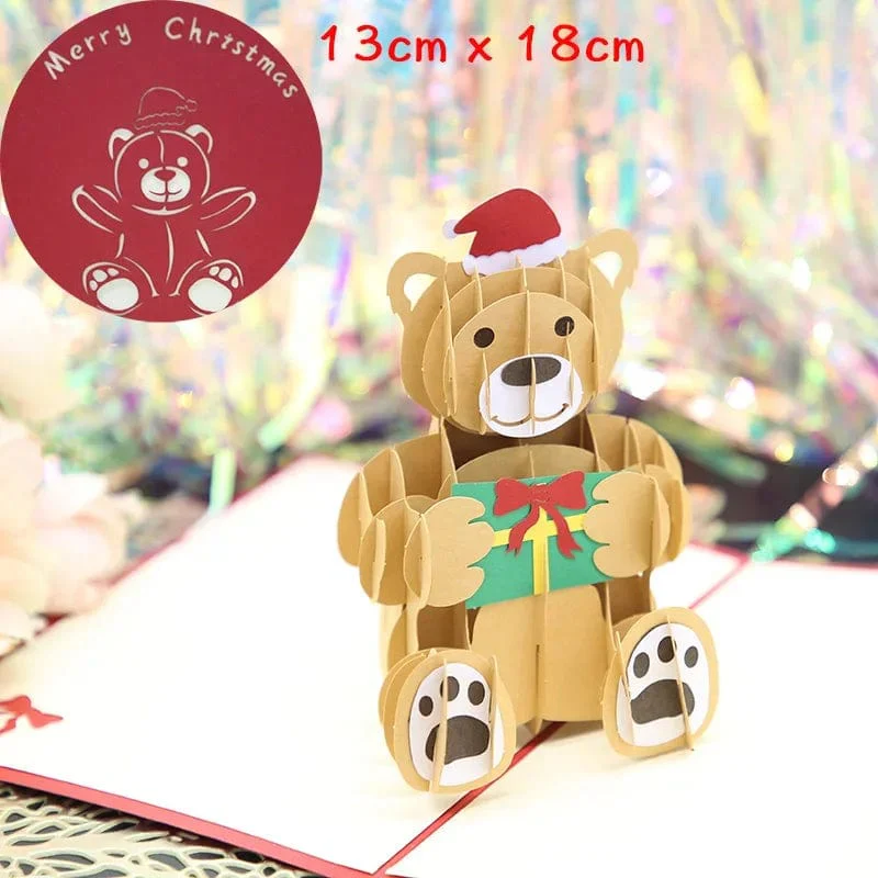3D Pop UP Santa Cards Marry Christmas Greeting Cards Party Invitations Gifts New Year Greeting Card Anniversary Gifts Postcard - Image 41