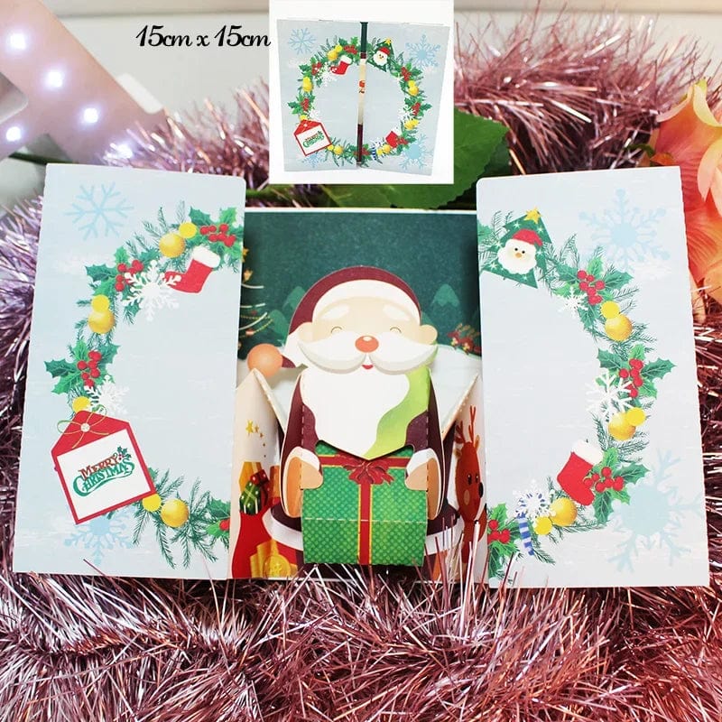 3D Pop UP Santa Cards Marry Christmas Greeting Cards Party Invitations Gifts New Year Greeting Card Anniversary Gifts Postcard - Image 5
