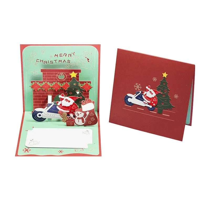 3D Santa Greeting Cards Folding Merry Christmas Best Wishes Card Xmas Gift for New Year Blessing Thank You Postcard Decoration - Image 33