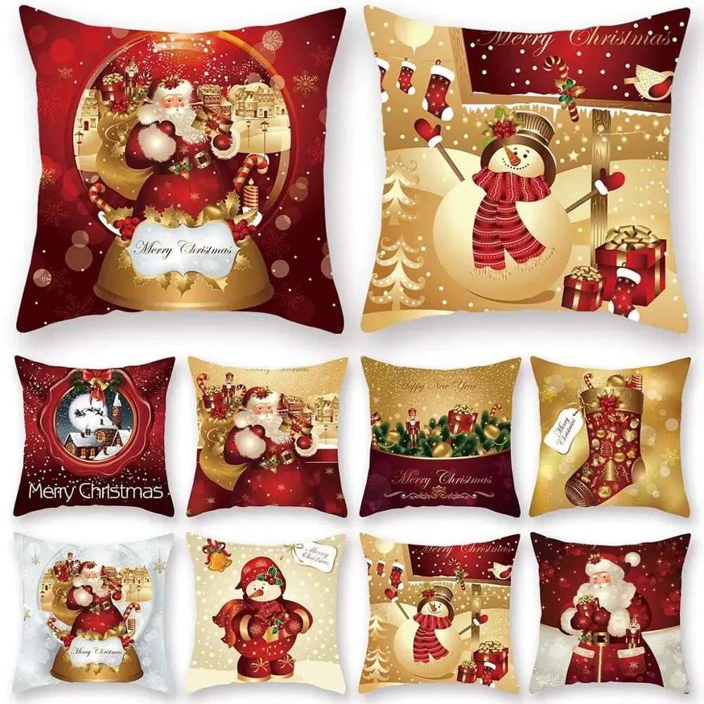 45cm Christmas Cushion Cover Merry Christmas Decorations For Home 2023 - Image 3