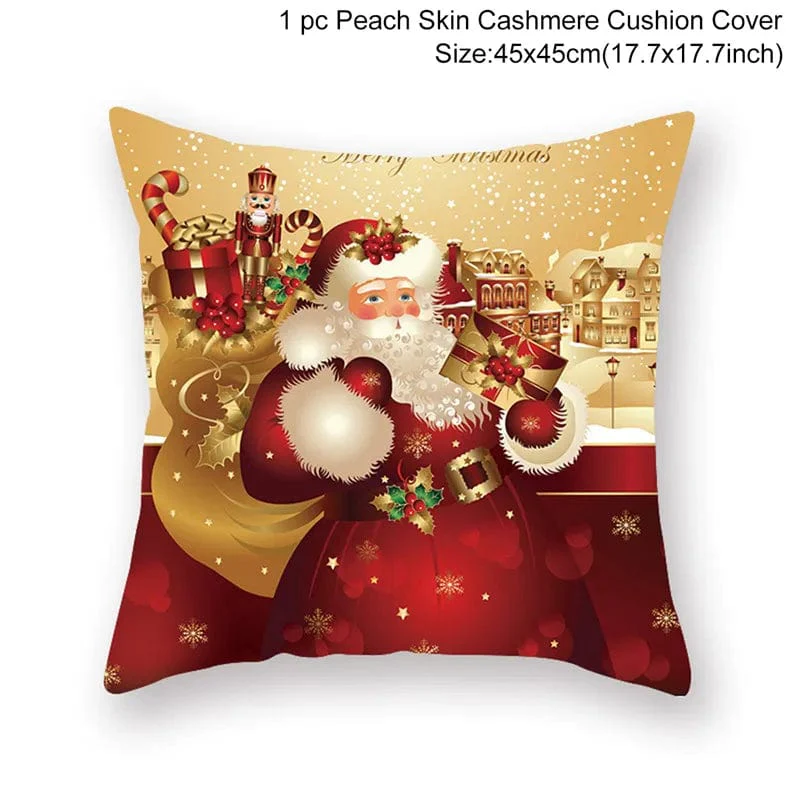 45cm Christmas Cushion Cover Merry Christmas Decorations For Home 2023 - Image 43