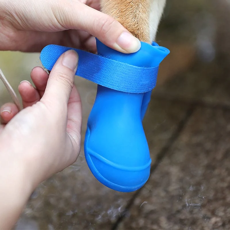 4Pcs Pet WaterProof Rainshoe Anti-slip Rubber Boots - Image 16