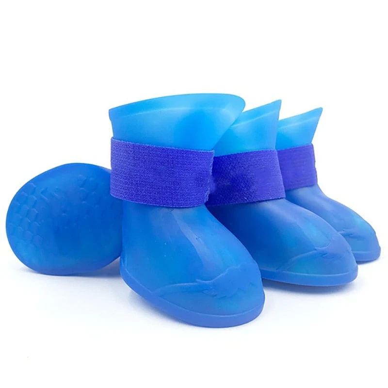4Pcs Pet WaterProof Rainshoe Anti-slip Rubber Boots - Image 9