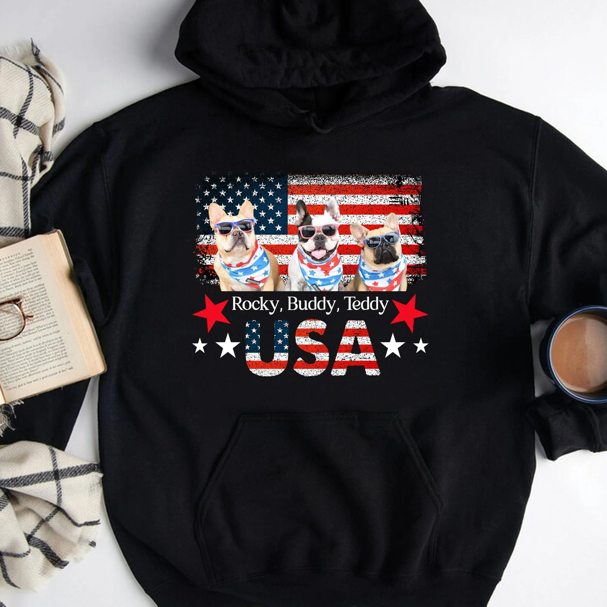 4th Of July American Dog Patriotic United States Personalized Custom Photo Dog 4Th Of July Shirt H393 890759 - Image 3