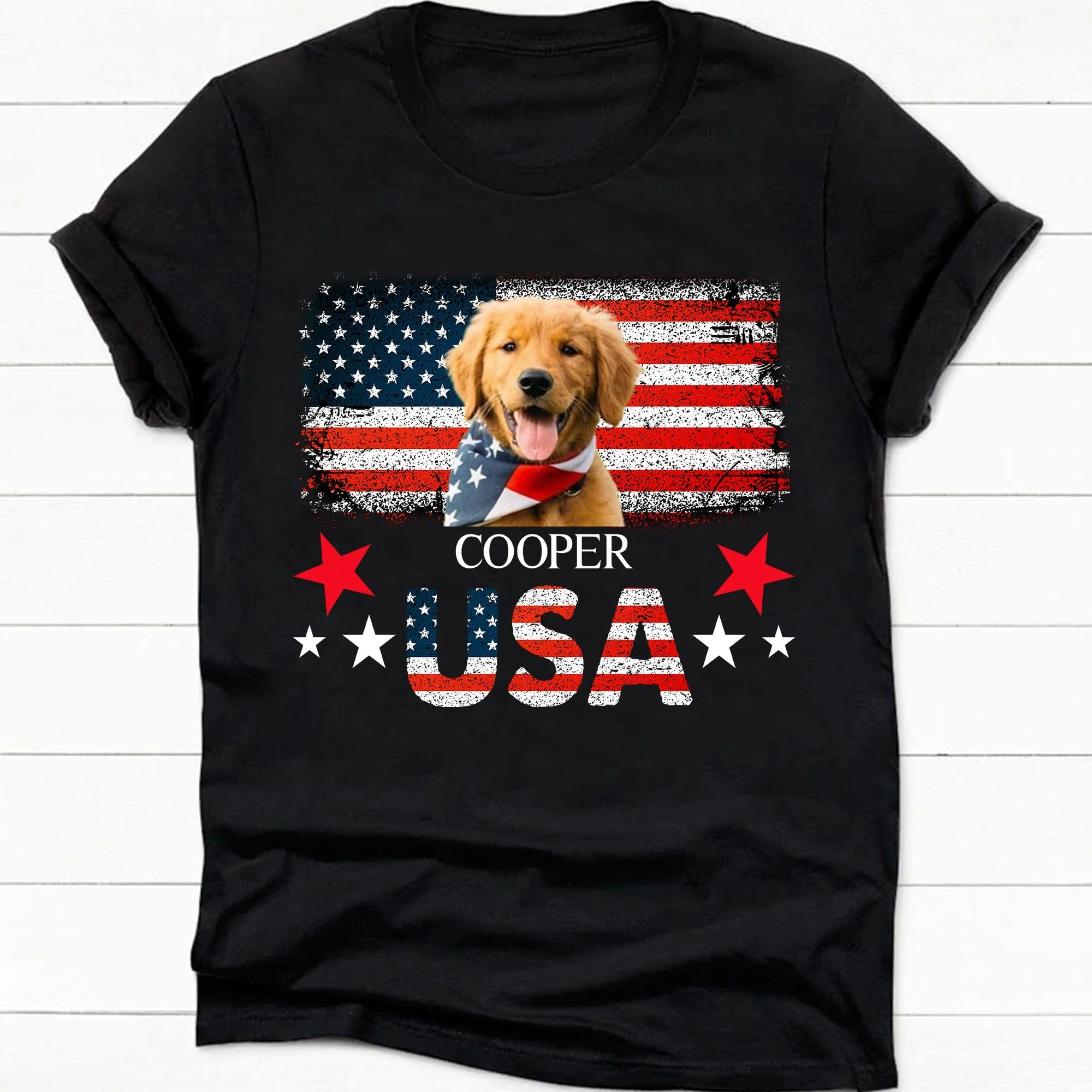 4th Of July American Dog Patriotic United States Personalized Custom Photo Dog 4Th Of July Shirt H393 890759 - Image 4