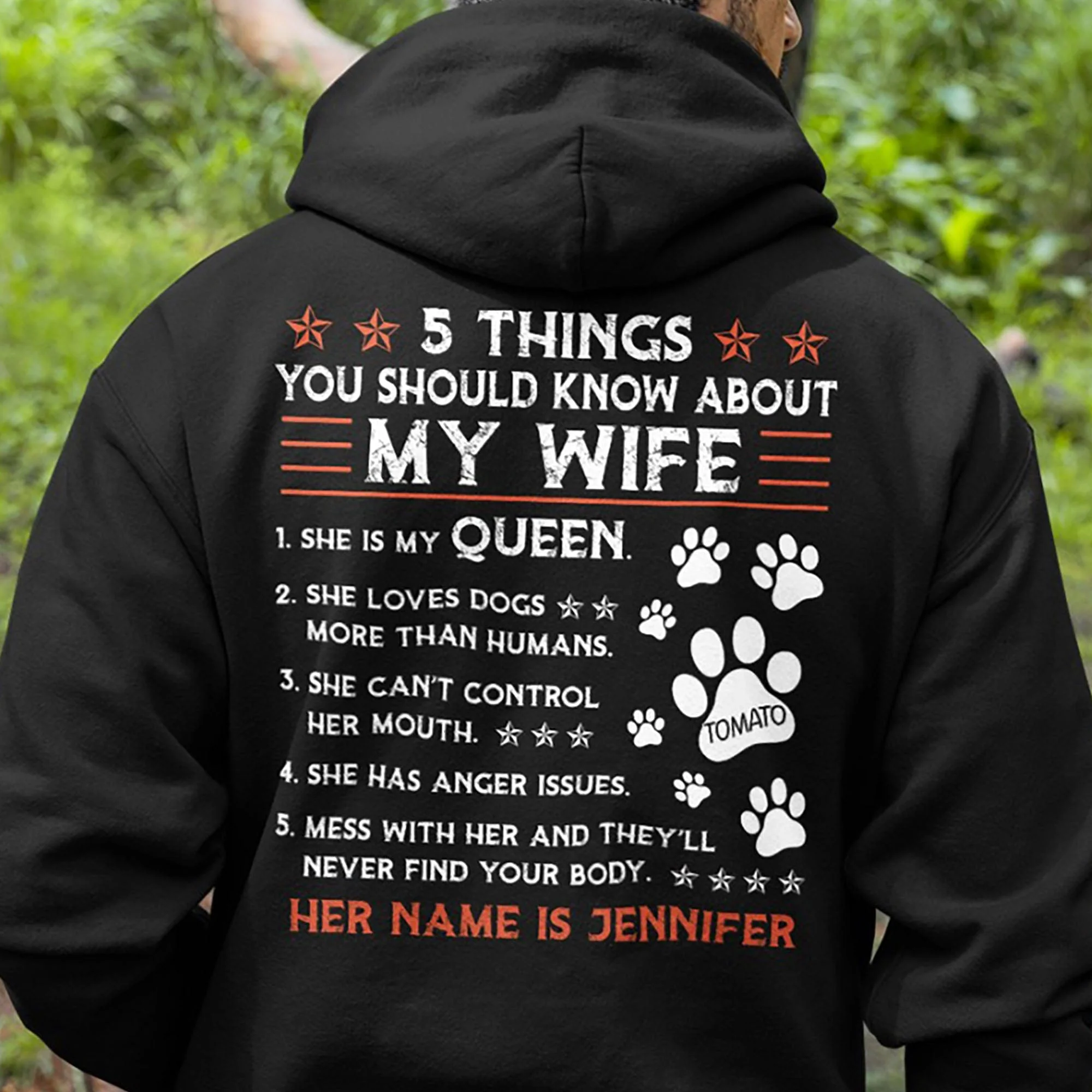 5 Things You Should Know About My Wife Personalized Custom Dog Backside Shirt C446 - Image 3