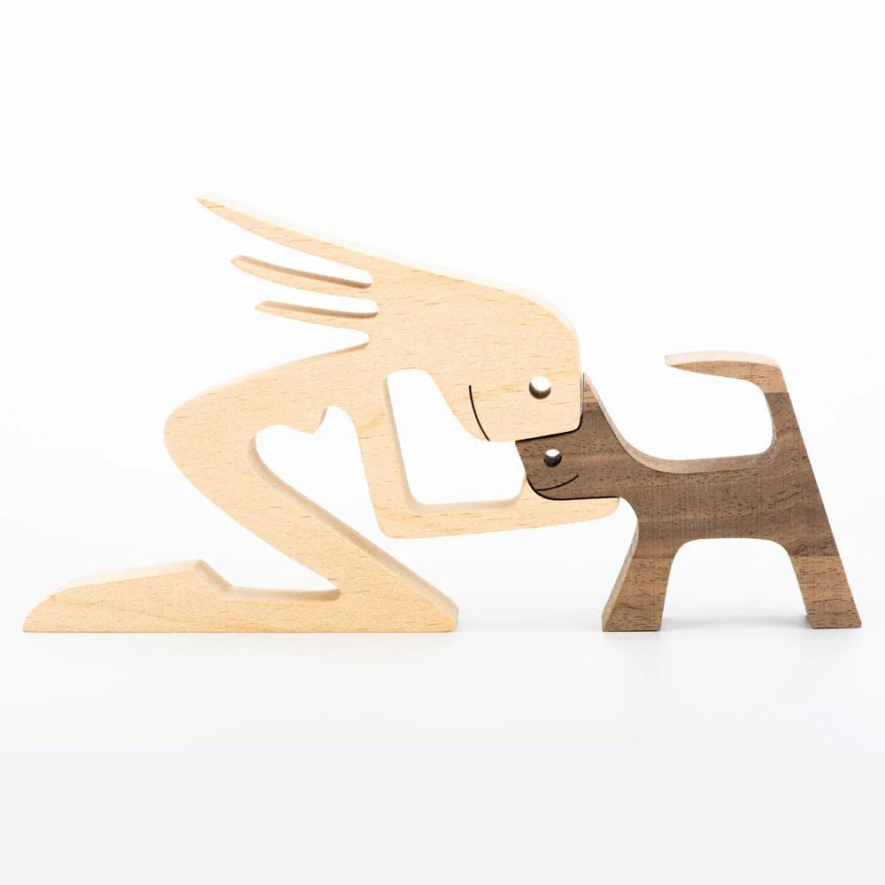 Cat Wood Sculpture N304 HN590 - Image 3