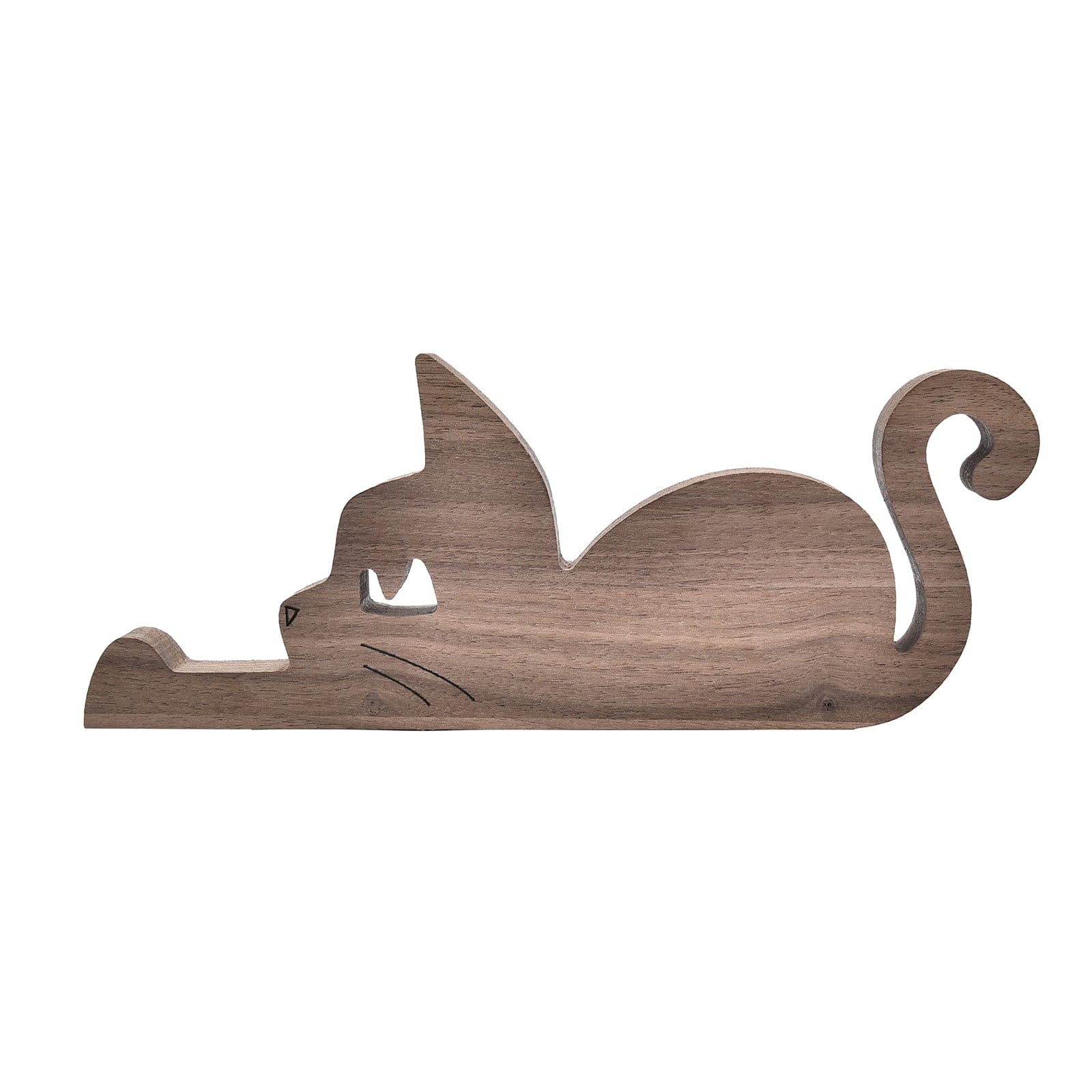 Cat Wood Sculpture N304 HN590 - Image 9