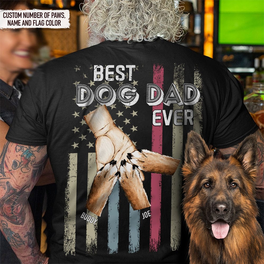 Best Dog Dad Ever Dog Pump Dog Back Shirt, HN590 - Image 2