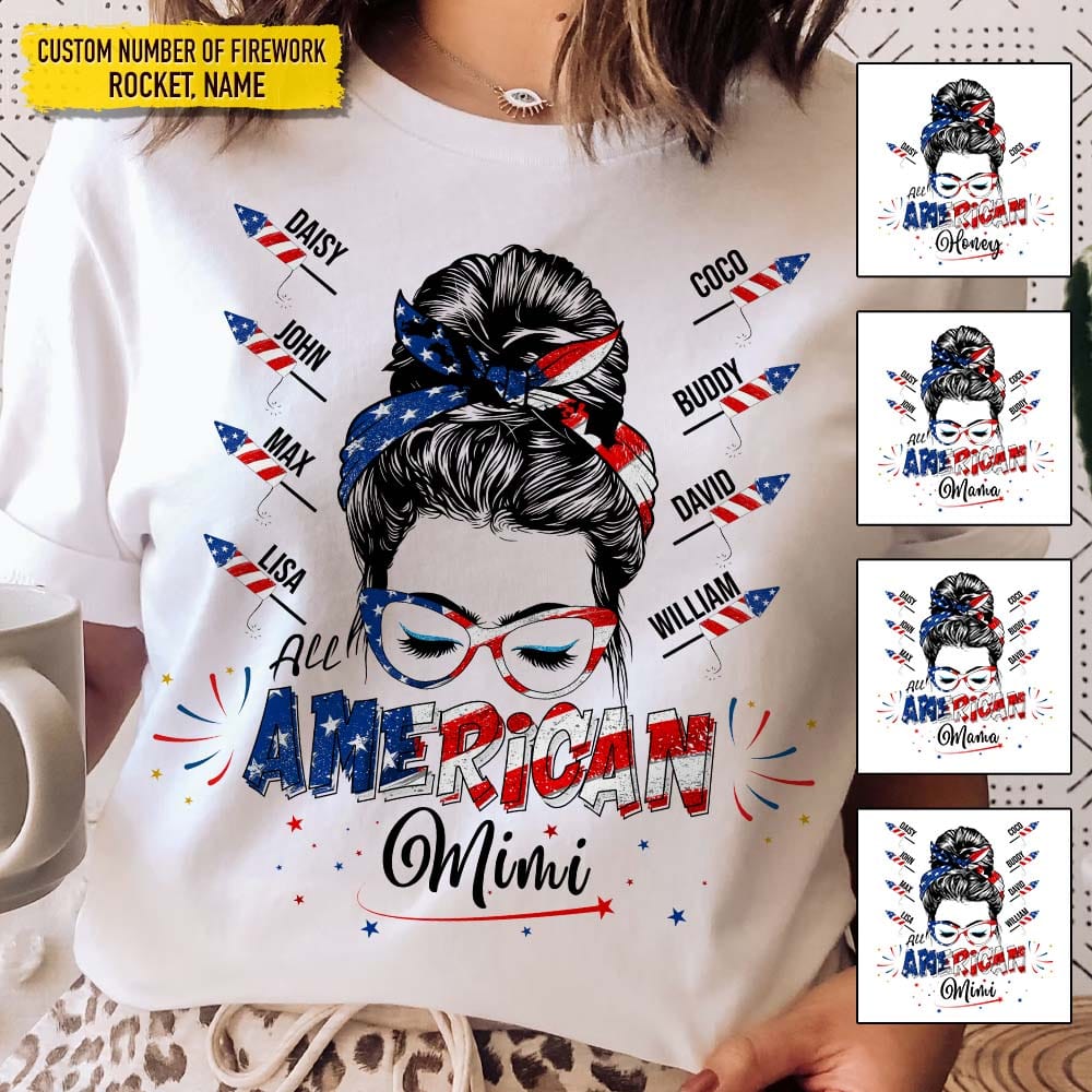 All America Mama Family Shirt,N304 HN590 - Image 6