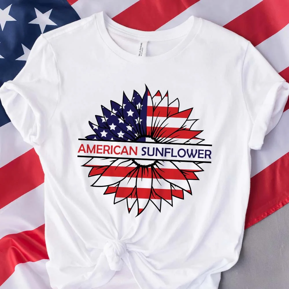 America Sunflower Flag American Shirt, HN590