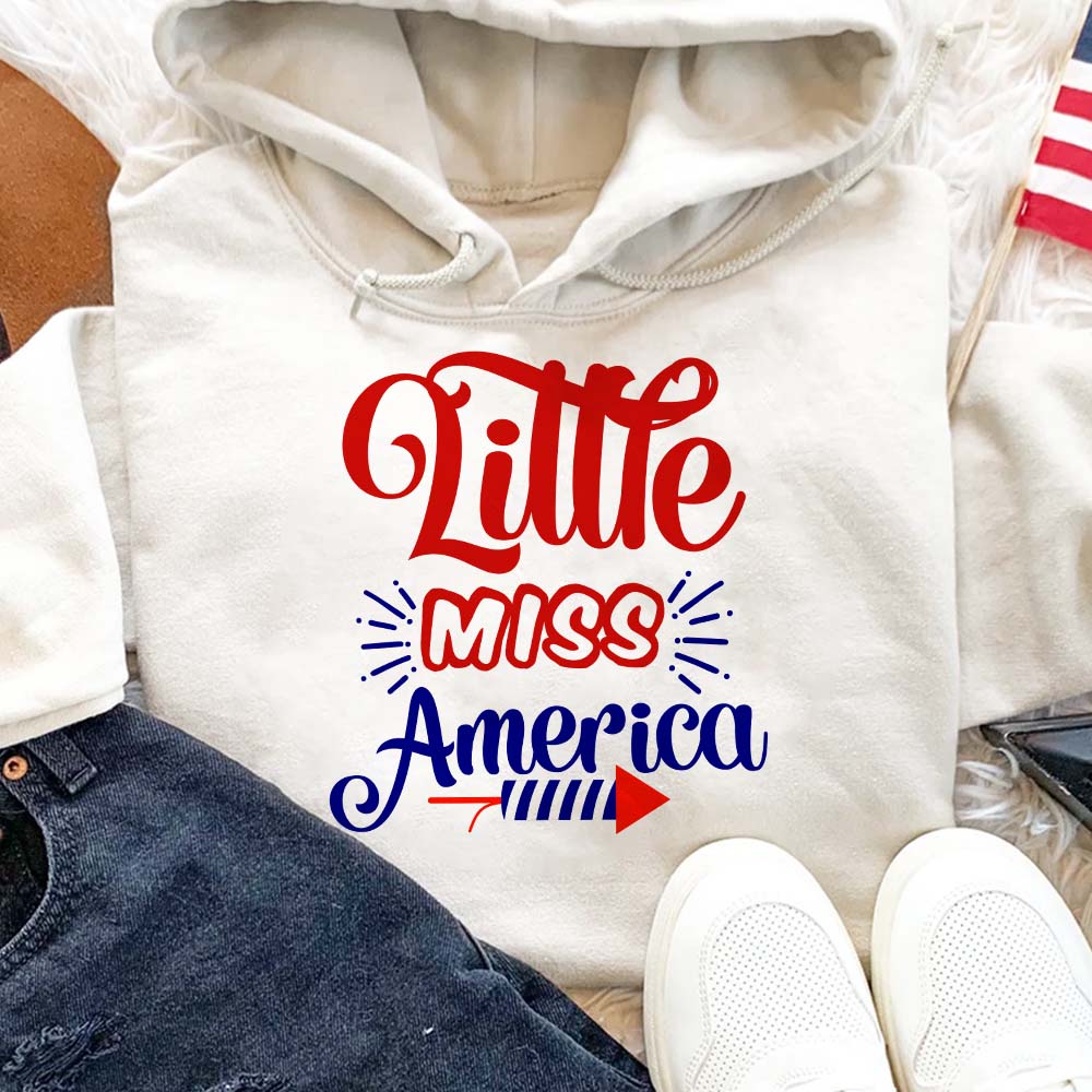 Little Miss America American Shirt, HN590 - Image 2