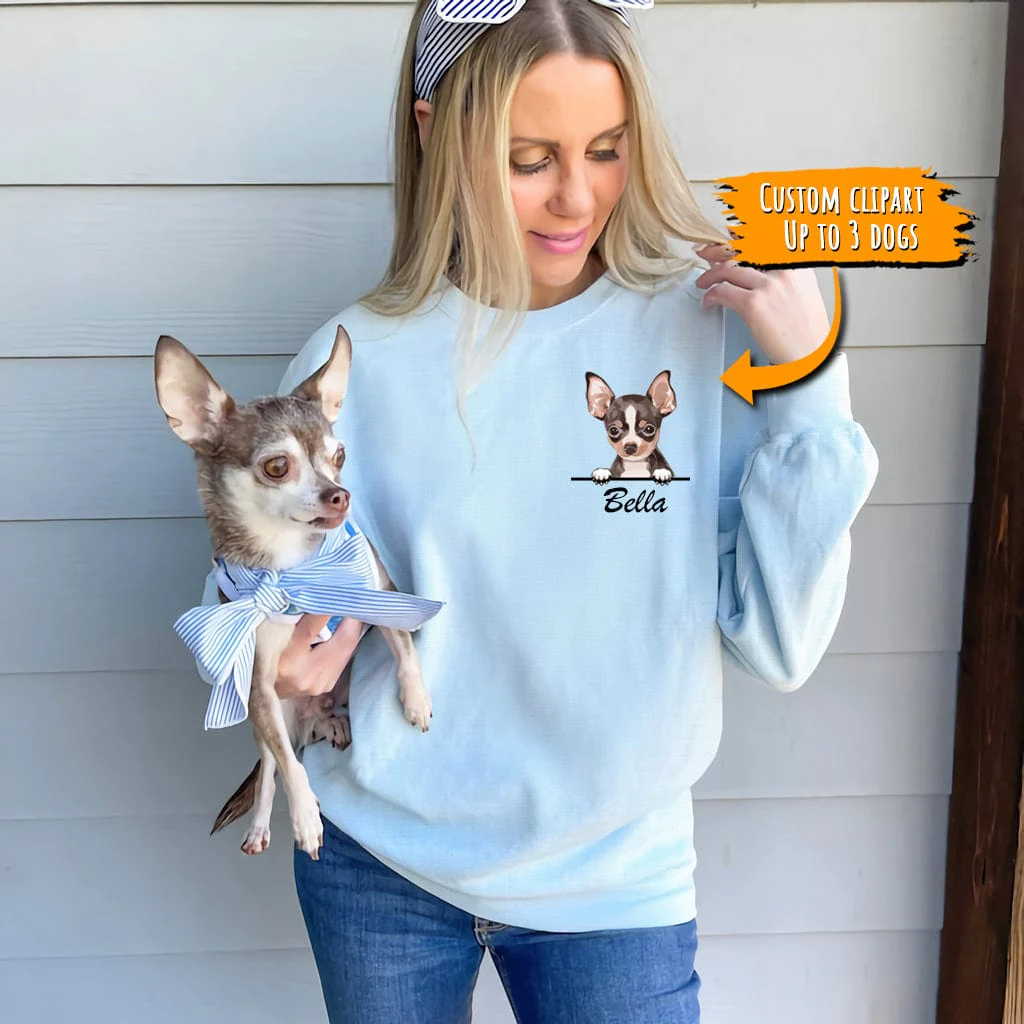 Personalized Dog Clipart Dog Shirt, 888377 - Image 4