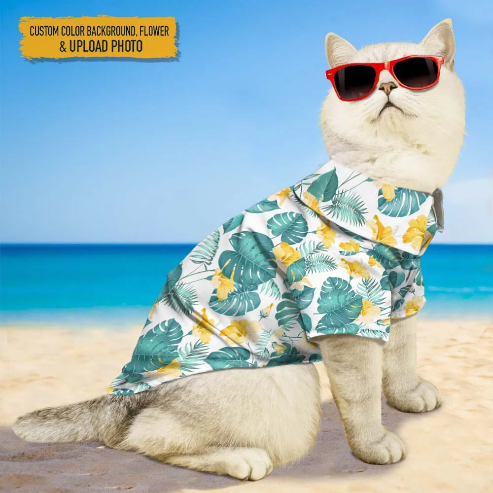 Upload Photo Cat Hawaiian Shirt, N304 888412 - Image 4