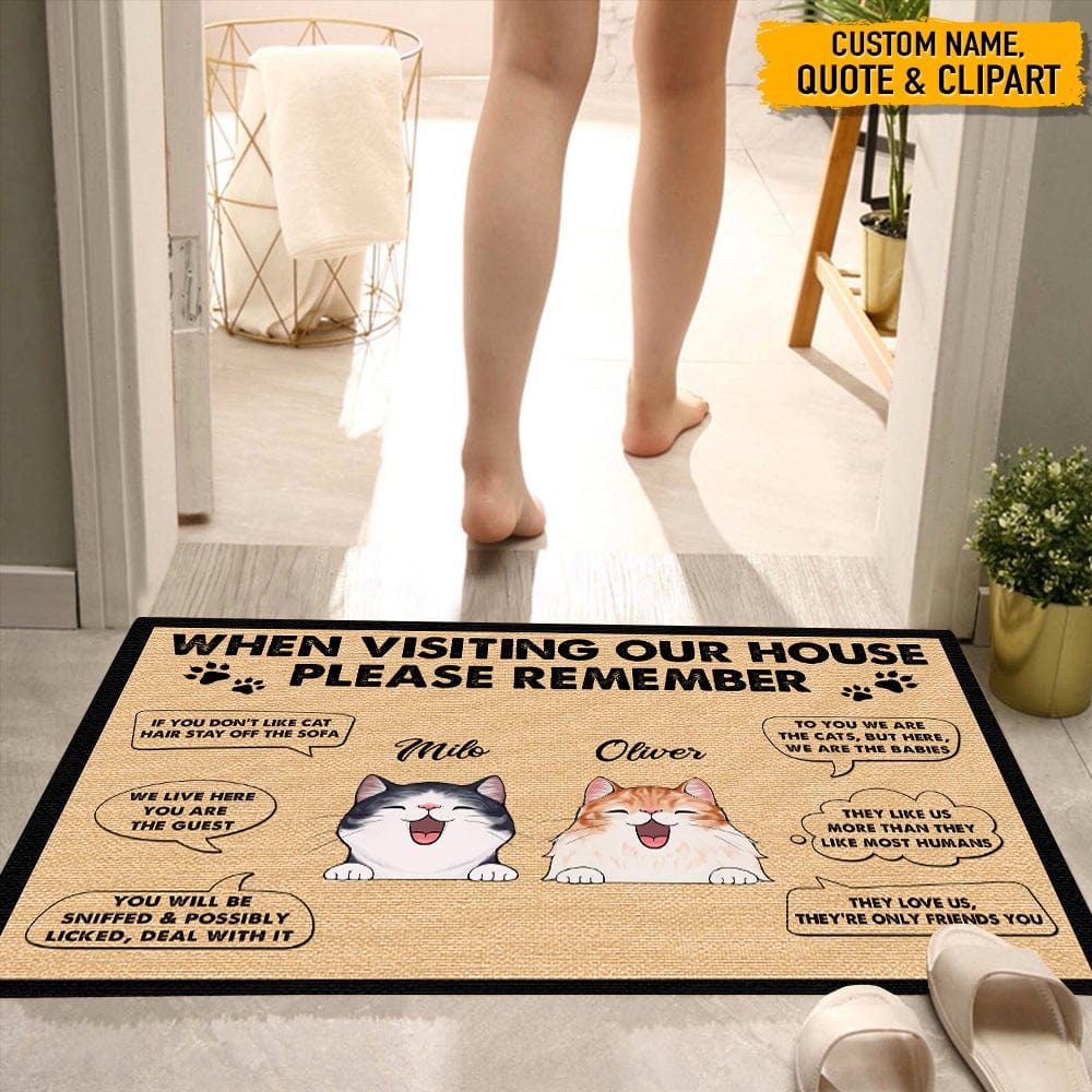 When Visiting My House Cat Doormat N304 HN590 - Image 2