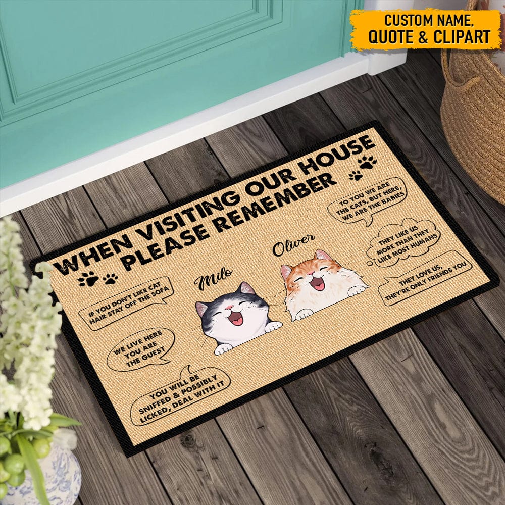 When Visiting My House Cat Doormat N304 HN590 - Image 4