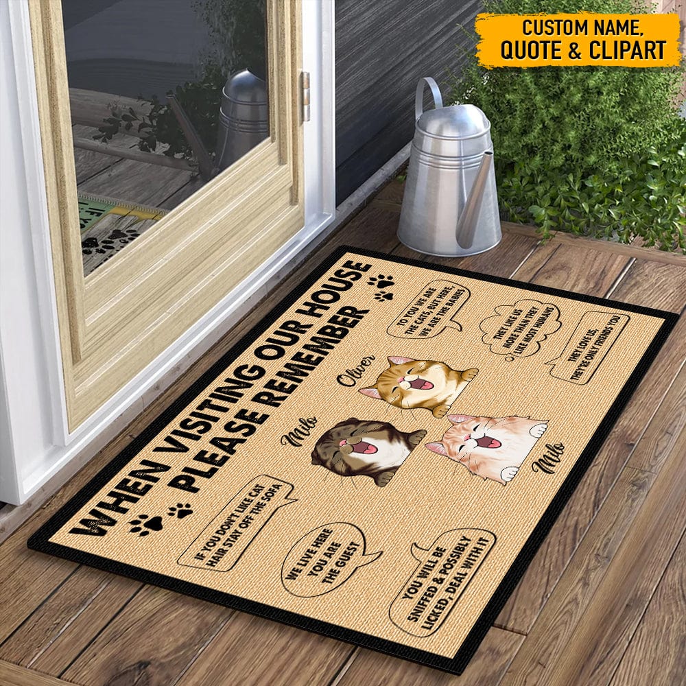 When Visiting My House Cat Doormat N304 HN590 - Image 5