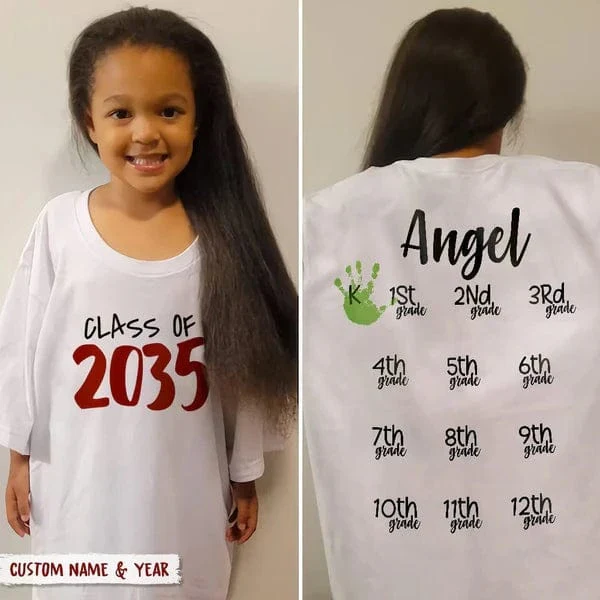 Class Of Hand Print Graduation Shirt, N369 HN590 893103 - Image 2