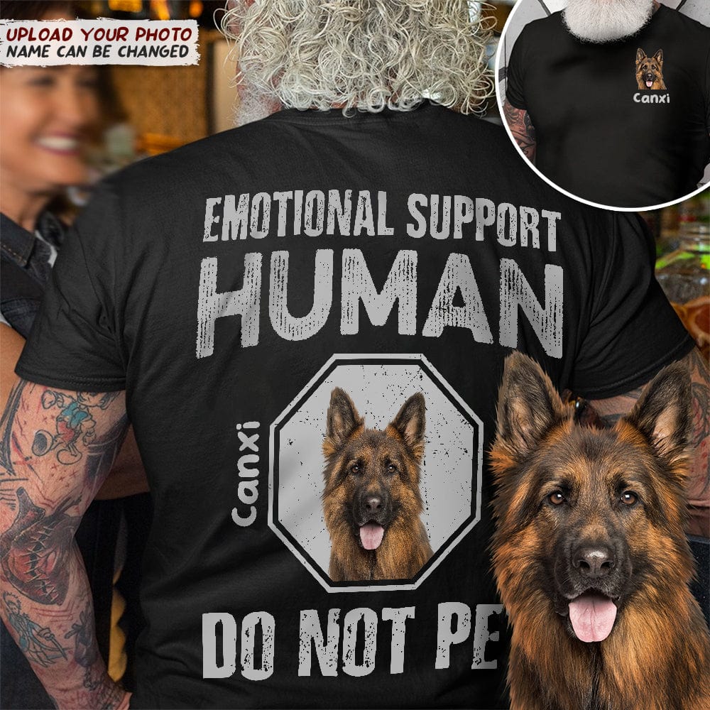 Emotional Support Human Back Dog Cat Shirt, T286 HN590