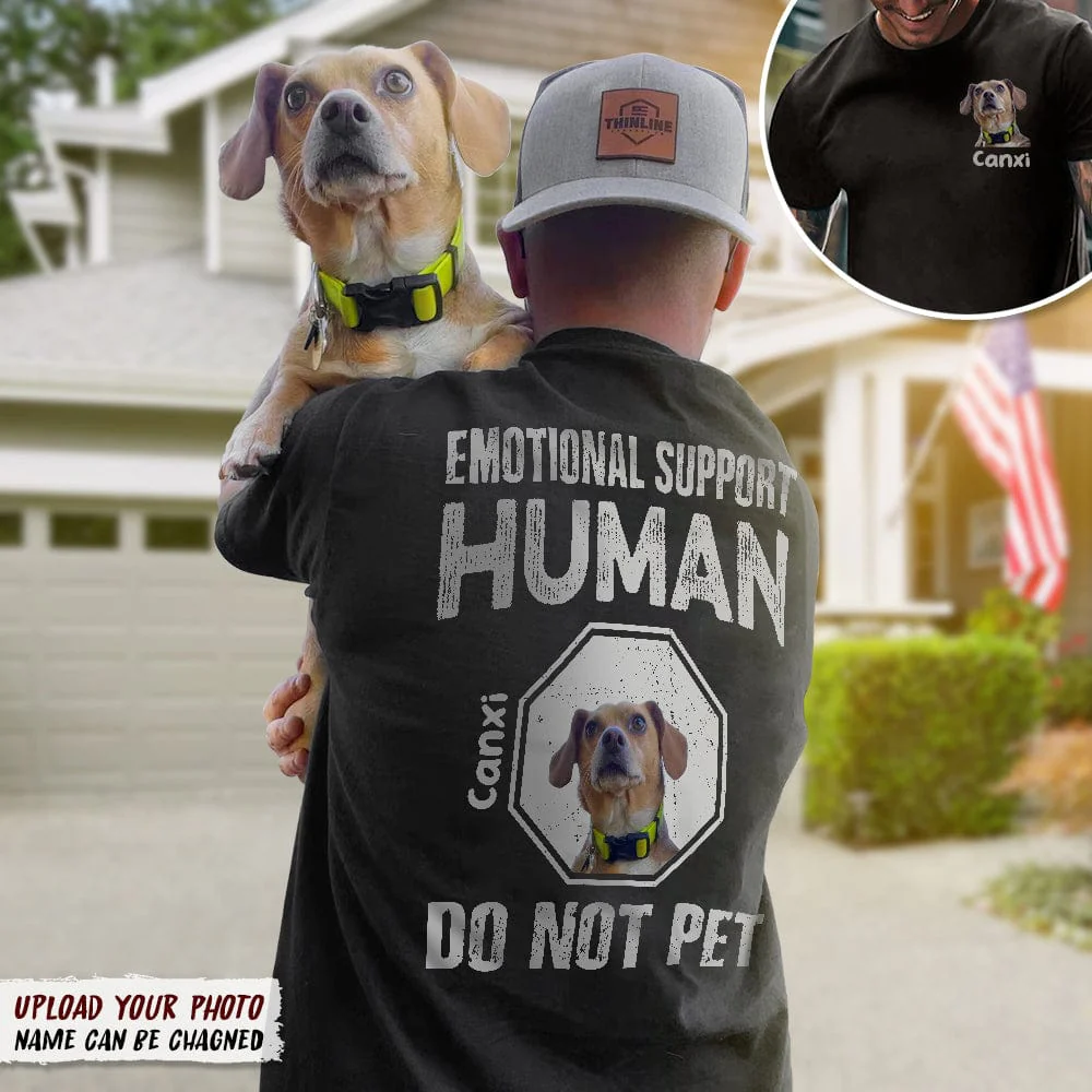 Service Human Back Dog Cat Shirt, T286 HN590 - Image 2