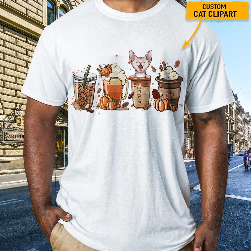 Fall Season Pumpkin Spice Cat Shirt, N304 HN590 - Image 2