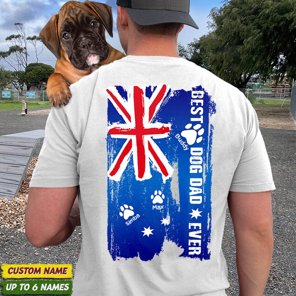 Best Dog Dad Ever Australia Flag Bright Dog Shirt N369 HN590 - Image 2