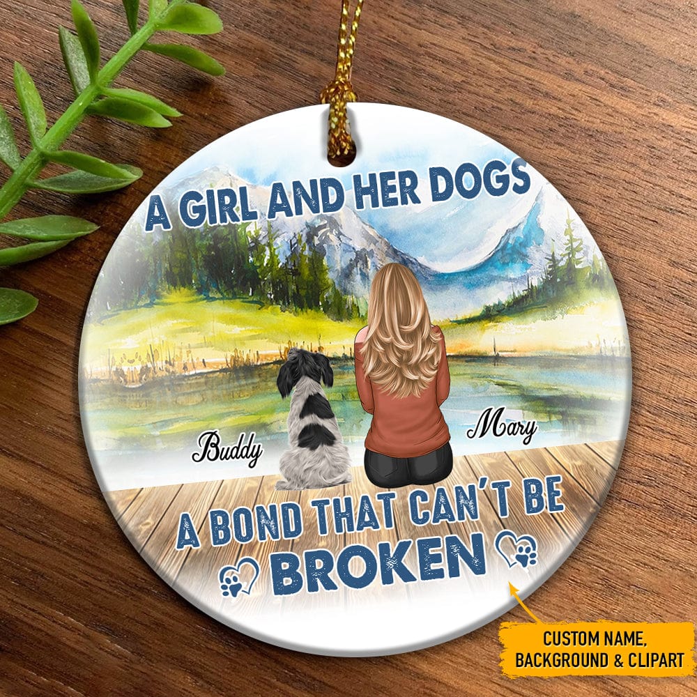A Girl And Her Dogs Dog Ornament T286 HN590 - Image 2